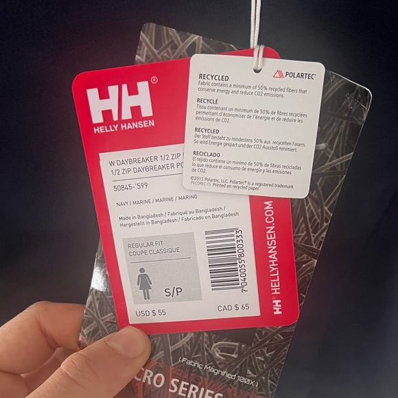 Helly Hansen Navy Fleece 1/2 Zip - Picture 4 of 4